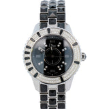 Dior - 33MM Stainless Steel Quartz Movement Black Sapphire with Crystal Bezel Authentic