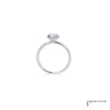 Dittany - 14KT White Gold Pear Diamond Stackable Halo Ring
