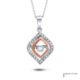 Rhythm of Love - 14KT Rose Gold and White Gold Diamond Necklace