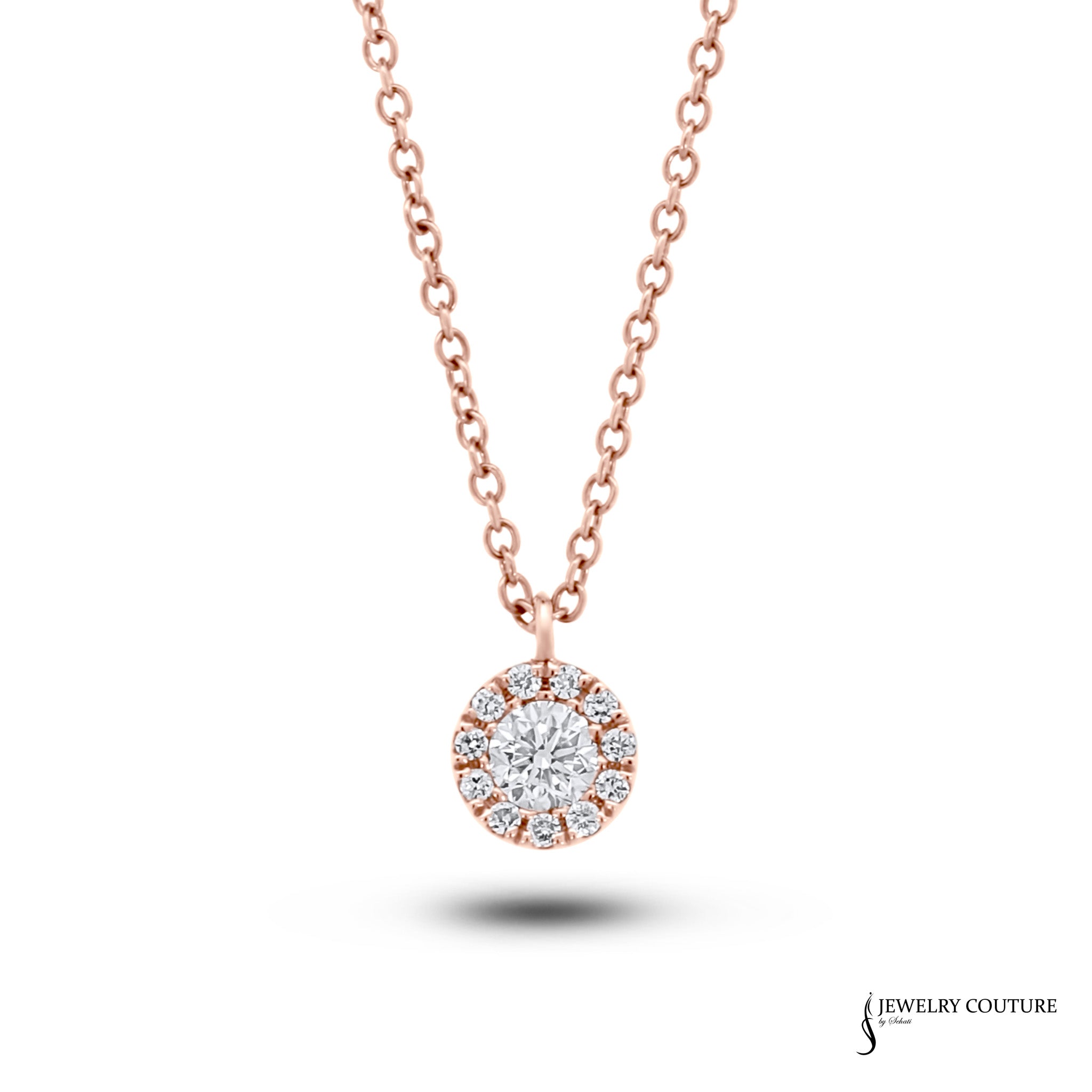 14kt Rose Gold Diamond Pendant Necklace 14kt Rose Gold Diamond Pendant Necklace