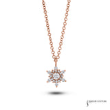 Snowie - 14KT Rose Gold Diamond Pendant Necklace