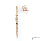 14KT Yellow Gold Diamond Star Dangle Earrings – Celestial Elegance in Every Drop