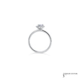 Lechenaultia - 14KT White Gold Stackable Marquise Diamond Halo Ring