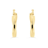 14KT Yellow Gold High-Polish Hoop Earrings – 1 Inch Classic Statement