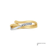 Crossandra - 14KT Two-Tone Diamond Ring
