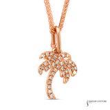 Palm - 14KT Yellow Gold Palm Tree Pendant