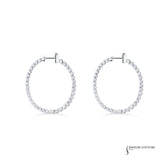 Periwinkle - 18KT White Gold Diamond Hoops