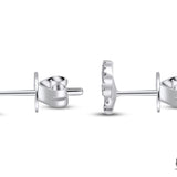 14KT White Gold Diamond Butterfly Stud Earrings – Elegant & Timeless Sparkle
