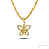 Flutter - 14KT Yellow Gold Butterfly Pendant