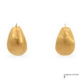 14K Yellow Gold Chunky Hoop Earrings – Bold, Sculptural & Luxurious Statement Hoops
