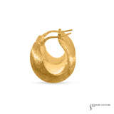 14K Yellow Gold Chunky Hoop Earrings – Bold, Sculptural & Luxurious Statement Hoops