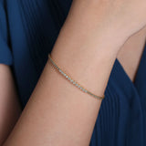 14K Yellow Gold Bujukan Bead Diamond Bangle