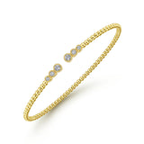 14K Yellow Gold Bujukan Diamonds Split Bangle