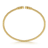 14K Yellow Gold Bujukan Diamonds Split Bangle