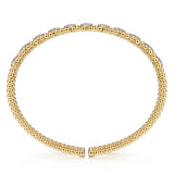 14K Yellow Gold Bujukan Diamond Cuff Bangle