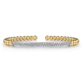 14K Yellow Gold Diamond Pavé Bar Bujukan Split Bangle