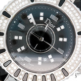Dior - 33MM Stainless Steel Quartz Movement Black Sapphire with Crystal Bezel Authentic