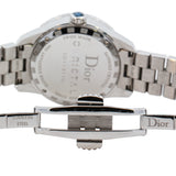 Authentic Dior Blue Sapphire Crystal Watch – 33MM Stainless Steel with 233 Diamonds