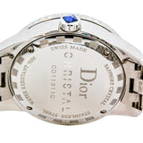 Authentic Dior Blue Sapphire Crystal Watch – 33MM Stainless Steel with 233 Diamonds