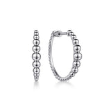 925 Sterling Silver Bujukan 25mm Classic Hoop Earrings