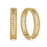 14K Yellow Gold Bujukan Classic Hoop Earrings in 40mm