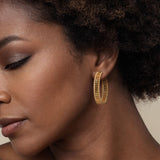 14K Yellow Gold Bujukan Classic Hoop Earrings in 40mm