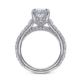 Charleston - 18K White Gold Oval Diamond Engagement Ring