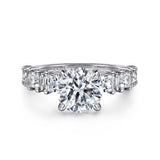 Britte- 18K White Gold Round Diamond Engagement Ring