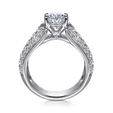 Kera - 14K White Gold Oval Diamond Engagement Ring
