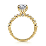 Leya - 14K Yellow Gold Round Diamond Engagement Ring