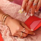 14K Yellow Gold Diamond Pavé Bar Bujukan Split Bangle