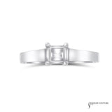 Princess Solitaire Semi-Mount Engagement Ring Calla - 14KT White gold
