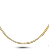 Strelitzia - 14KT Yellow Gold Diamond Tennis Necklace