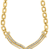 Sunflower - 14KT Yellow Gold Diamond Necklace
