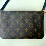 Louis Vuitton Double Zip Pochette Reverse Monogram Canvas