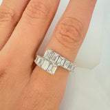 14K White Gold Lab Grown Diamond Ring – F/VS1 with White Diamonds