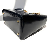 DIOR Dior Black Medium Patent Cannage Lady Dior Pre-Owned