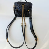 Gucci Leather Mini Marmont Vanity Backpack Black Pre-owned