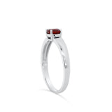 Pentas - 14KT White Gold Trilliant Garnet Ring