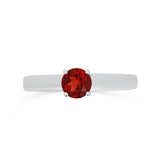Pentas - 14KT White Gold Trilliant Garnet Ring