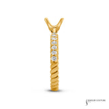 Marigold - 18KT Yellow Gold Round Semi-Mount Engagement Ring