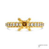 Marigold - 18KT Yellow Gold Round Semi-Mount Engagement Ring
