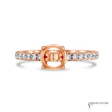 Autumn - 14KT Rose Gold Round Semi-Mount Engagement Ring