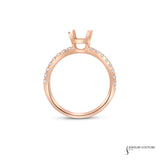Poppy - 14KT Rose Gold Oval Semi-Mount Engagement Ring