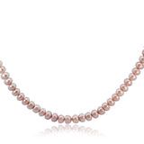 Sterling Silver Freshwater Pink Pearl Necklace – 18” Toggle Clasp – Hand-Strung Jewelry