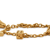 18K Yellow Gold Vintage Charm Bracelet – Estate Jewelry with Playful Motifs
