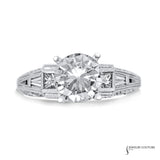 Magnolia - 18KT White Gold Round Diamond Engagement Ring