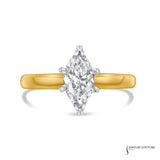 Canna - 14KT Yellow Gold Marquise Diamond Engagement Ring