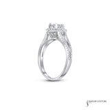 Camellia - 14KT White Gold Round Diamond Engagement Ring
