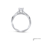 Ivory - 14KT White Gold Round Solitaire Engagement Ring